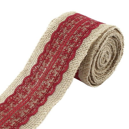 Diy Duct Tape Christmas Gifts Unique Bargains Christmas Burlap DIY Gift Wrapping Ornament Craft Ribbon Roll Tape Burgundy ()