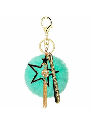 Incraftables Pom Pom Keychain Balls with Tassels & Keyrings (24 Set). Best  Multicolor Large Fuzzy 3 inch Fur Pompom Keychains. Bulk Fluffy Puff Ball  Keychains for Adults & Kids.