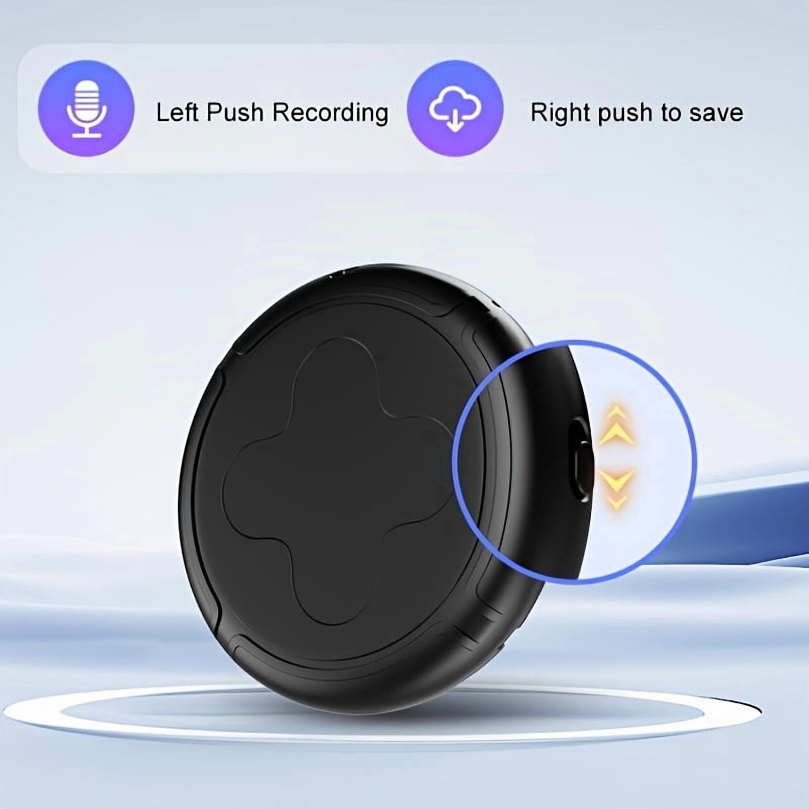 Magnetic Smart Noise-Canceling Voice Recorder | 64GB, 60H Battery | One-Touch Recording & Auto-Save for Business Meetings