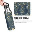 thumbnail image 4 of Yayeee 20oz Insulated Water Bottle Double Wall Stainless Steel with Flip Straw Lid, Shadowy Forest Pattern, 4 of 7