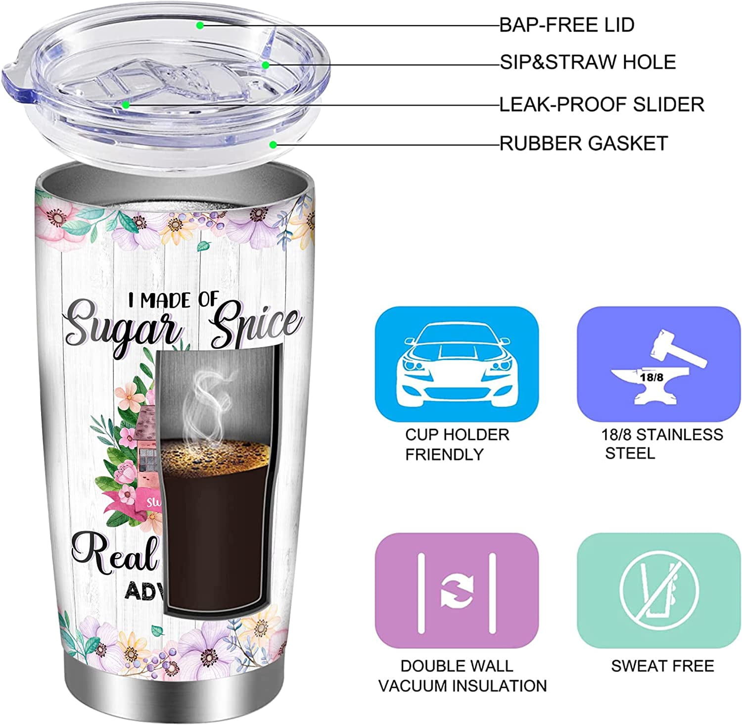Bus Driver Appreciation Gift Tumbler - 20 Oz Stainless Steel, Double-Wall Insulated, With Lid