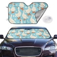 thumbnail image 2 of Kdxio White Geese and Flower Print Windshield Sun Shade,UV Rays and Sun Heat Protection,Sunshade for Car Windshield,Car Shade Front Windshield - Small, 2 of 6