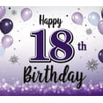 thumbnail image 4 of Purple Balloons Happy Birthday Banner Decorative Design Milestone Celebration Birthday Backdrop for Birthday Party Celebration Indoor Decoration Event, 4 of 8