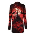 thumbnail image 4 of Enjoytime Women's Cardigans Vintage Print Long Sleeved Medium Length Coats Halloween Loose Lightweight Coat, 4 of 6
