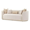 thumbnail image 4 of MICHAEL AMINI Ariana Upholstered Velvet Sofa in Beige and Gold, 4 of 17