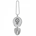 thumbnail image 1 of Frown Sad Cute Chat Face Cartoon Silver Wing Car Pendant Decoration, 1 of 4