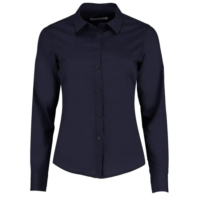 Kustom Kit Chemise Popeline à Manches Longues pour Femmes