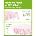 thumbnail image 2 of PCS Plastic Table Cloth Disposable 10 Pack, 54 x 108 Inch Table Cloths, Party, Picnic, Decorative Gingham Tablecloths, Rectangle, Pink and White Checkered Cover, Leakproof & Sturdy, Pink Plaid, 2 of 10