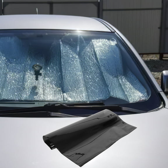 OHOIOLLA 1 Roll Removable Car Window Tint Black Pet Heat Insulation And Explosion Proof Protection 11.8x19.7in