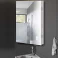 thumbnail image 3 of Eclife 2 Doors Corner Medicine Cabinet with Mirror Wall Mounted Bathroom Organizer, White, 3 of 7