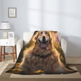thumbnail image 2 of Sigee Sunset Daisy Dog for Flannel Blanket - Ultra-Soft, Warm and Cozy, Perfect for Couch, Bed, or Travel-60"x50", 2 of 6