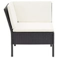 thumbnail image 5 of vidaXL 8 Piece Garden Lounge Set with Cushions Poly Rattan Black, 5 of 5