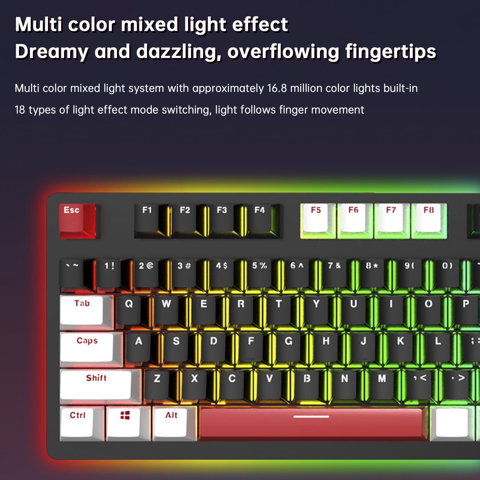 VIPQV 104-Key Wired Mechanical Keyboard, Hot Swappable Custom Keyboard, RGB Backlit Gaming Keyboard for PC/Tablet/Xbox/PS4/PS5