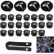 thumbnail image 1 of Kit de cubiertas de ruedas y tuercas de rueda Aero con logotipo de Tesla para Model 3, Model Y, 1 of 3