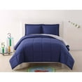 thumbnail image 6 of My World Solid Grey and Red Reversible 3 Piece Twin XL Comforter Set, 6 of 11