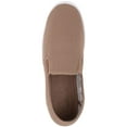 thumbnail image 6 of Mens Casual Slip On Canvas Pumps Trainers with Stripe Design and Twin Gusset - Taupe - US 13, 6 of 7