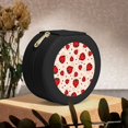 thumbnail image 6 of Naloa Red Ladybug Round Jewelry Box, Travel Jewelry Organizer, 3.9 x 3.9 x 2in Jewelry Storage Box for Women-Black, 6 of 7