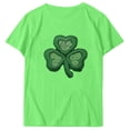 thumbnail image 4 of T-shirts de la Saint-Patrick pour Femmes, Col Rond, Manches Courtes, Imprimé Arbre de Noël, 4 of 4