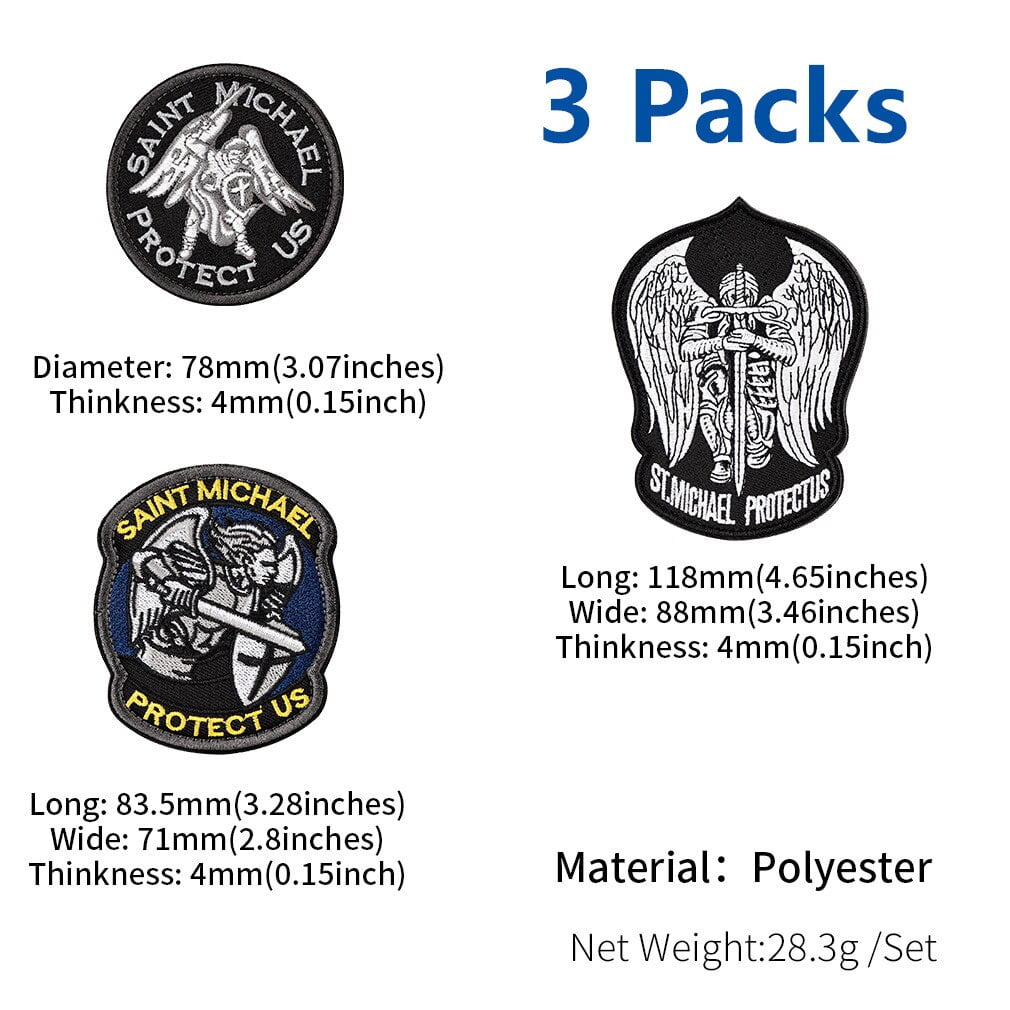 Buy FaithHeart [3 Packs] Saint Michael Modern Morale Patch, Embroidered  Emblem Army Morale Hook & Loop Patch, St. Michael Patches with Velcro-Three  Pcs Online at desertcartINDIA