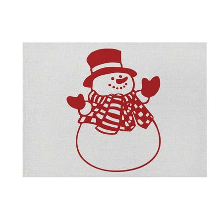 

SUWHWEA Christmas Placemat Cotton And Linen Cartoon Printing English Table Mat Holiday Decoration 2022 Christmas Decorations Savings Early Access Deals