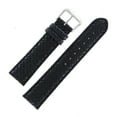 thumbnail image 3 of Hadley Roma MS843 22mm Men's Black Woven Braided Stitched Gen Leather Watch Band, 3 of 3