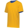 thumbnail image 7 of Augusta Sportswear L Boys Short Sleeve Mesh Reversible Jersey Royal/Gold 1603, 7 of 7