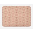 thumbnail image 1 of Traditional Bath Mat, Far Eastern Bohemian Floral Ethnic Asian Design with Arabesque Influences, Non-Slip Plush Mat Bathroom Kitchen Laundry Room Decor, 29.5 X 17.5 Inches, Red and Cream, Ambesonne, 1 of 2