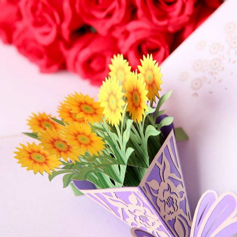 XIXISTARYY Mothers Day Gifts Sunflower pop up greeting card