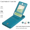 thumbnail image 3 of for iPhone 12 Mini Wallet Case with RFID Blocking Card Holder,PU Leather Magnetic Buttons Portrait Stand Flip Wrist Strap Shockproof Case for iPhone 12 Mini 5.4 Inch,Mandala Blue, 3 of 15