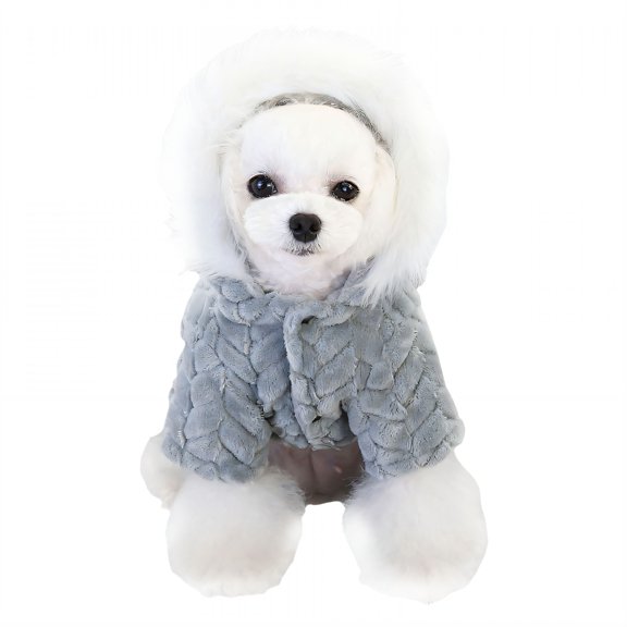 GASTROPOD 1Pcs Dog Winter Coat,Polyester Dog Sweater,Dog Dresses,Gray,M
