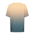 thumbnail image 4 of YHAJDS Summer Tops for Women Short Sleeve V Neck T Shirt Gradient Color Casual Tee, 4 of 5