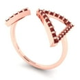 thumbnail image 2 of 0.2475 ct Round Cut Natural Garnet Statement 14K Rose Gold Womens Engagement Ring, 2 of 5