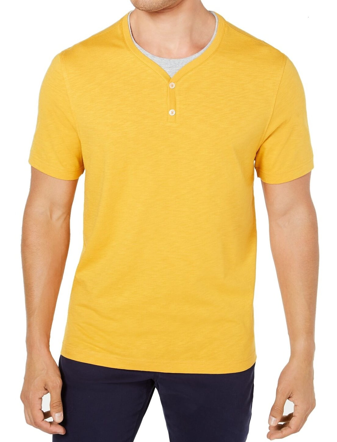 Yellow henley shirt Clearance