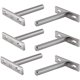 thumbnail image 1 of Soportes de metal de 6 piezas para estante flotante, soporte de fijaciones ocultas de 3 pulgadas F, 1 of 5
