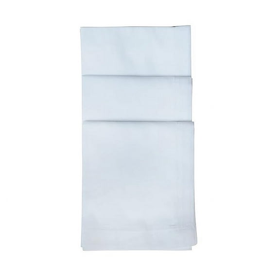 Caruso Italy Paras Men's 100% Pure Combed Cotton White Malmal Handkerchief (Pack of 12)
