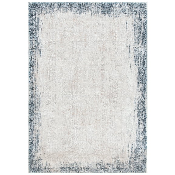 SAFAVIEH Parker Corrine Abstract Polyester Area Rug, Taupe/Blue, 8' x 10'