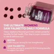 Havasu Nutrition Saw Palmetto with 2500mcg Biotin, DHT Blocker Hair Supplement for Women, 60 Gummies