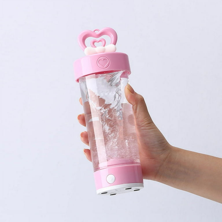 Alexsix 420ml Electric Protein Shaker Bottle Heart Shape Super Cute  Drinking Bottle Portable Shaker Cups Unisex Battery Powered(Heart-shaped  Mixing