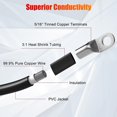 thumbnail image 4 of Cables de batería Linkstyle 2 AWG 30 cm cobre puro con terminales 5/16, 4 of 8