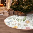 thumbnail image 5 of Xecao Wildflower Watercolor 2 Pattern Christmas Tree Skirt Round Xmas Tree Mat Base Cover for Holiday Home Decorations-48", 5 of 6
