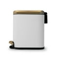thumbnail image 5 of Acento Linea Slim Rectangular Step Trash Can, 1.3 Gallon Bathroom Waste Bin with Soft-Close Lid and Removable Inner Bucket, Soft Touch White, 5 of 11