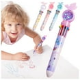 thumbnail image 3 of Qyaukm Multicolored Pens In One, 10-Color Retractable Push Type Ballpoint Pen, Cute Multifunction Marker Pen Birthday Stationery Gifts for Teens Students, 1X Ten-Color Pen, 3 of 7