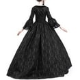 thumbnail image 2 of Wirziis Women's Palace Retro Lace Stitching Big Bell Sleeve Medieval Dress Evening Dress, 2 of 5