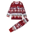 thumbnail image 4 of Family Matching Pajamas Adult Kids Christmas Bear Print  Long Sleeve Tops and Stretch Casual Pants Sleepwear, 4 of 10