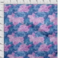 thumbnail image 3 of oneOone Viscose Chiffon Medium Blue Fabric Texture Watercolor Quilting Supplies Print Sewing Fabric By The Yard 42 Inch Wide, 3 of 4
