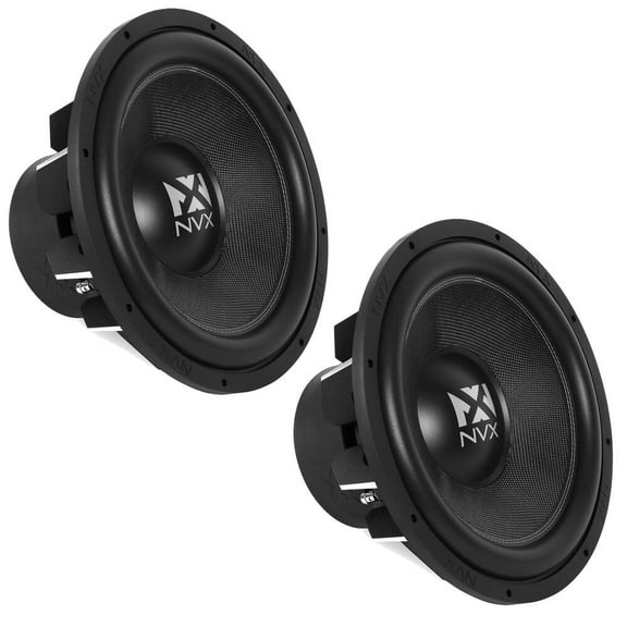 NVX VCW154v3 15" VC-Series v3 Dual 4-ohm Car Subwoofer 2-Pack 3000 Watt Peak (1500W RMS)
