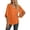 Orange, variant on Asklazy Women's Fall Casual 3/4 Ruffled Sleeve Chiffon Blouse Tops for Women,US Size,Amy Green,L