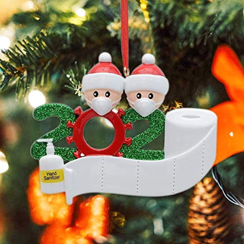 Oceansedge11 2020 Christmas Tree Ornament Quarantine Personalized Survivor Home Hanging Decor Family Members Of 2 Ideas Gifts For Friends Walmart Com Walmart Com