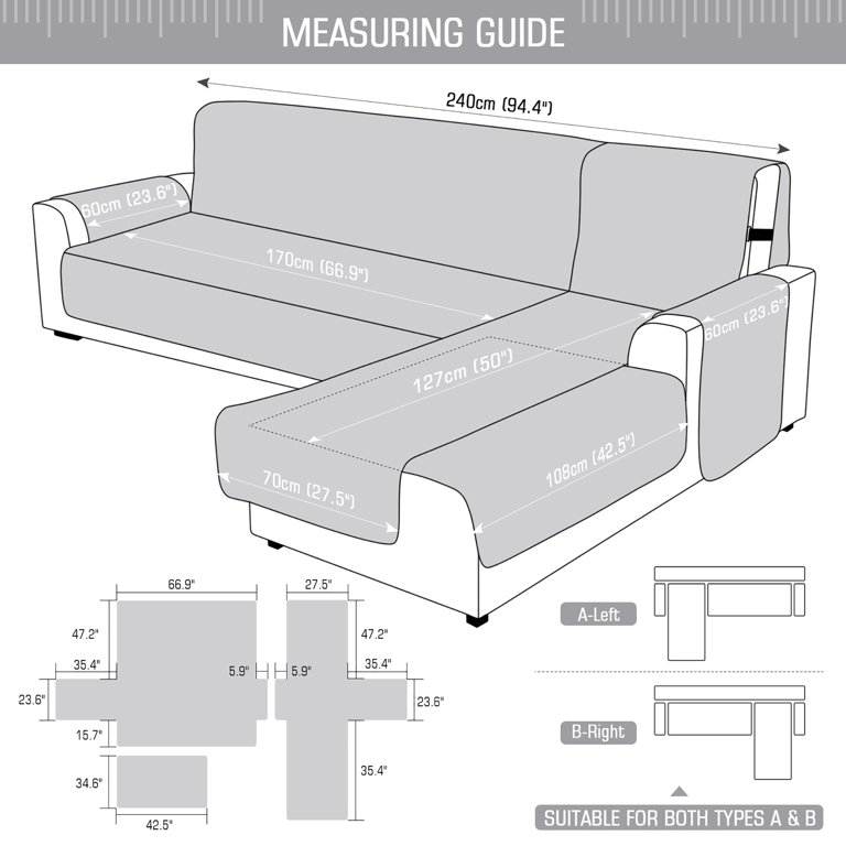 Waterproof Sectional Couch Covers L Shaped Sofa Covers - TAOCOCO – Taococo