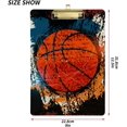 thumbnail image 3 of FMSHPON Basketball Clipboard Hardboard Wood Nursing Clip Board and Pull for Standard A4 Letter 13x9 inches, 3 of 7